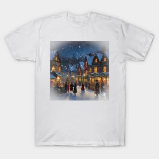 Dickensian Christmas Scene T-Shirt